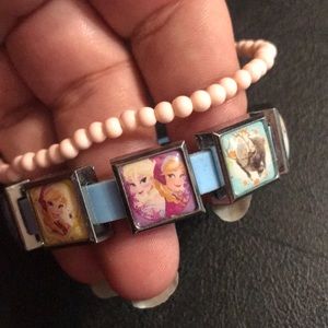 FROZEN slide bracelet w/matching beaded bracelet